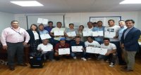 Trabajadores Antofagasta Terminal Internacional se certifican en competencias laborales, perfil "Operador de Grúa"