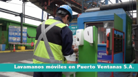 Puerto Ventanas refuerza zonas para lavado de manos en su terminal.