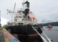 Ian Taylor agencia en puerto Lirquén a M/N a granel con descarga de popular fertilizante