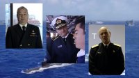 Los nuevos súper vicealmirantes de la Armada de Chile, todos hijos de marino nacidos en Valparaíso.