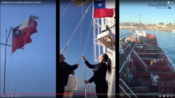 Homenaje a los 204 años de la Marina Mercante de Chile.