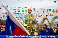 Pescadores celebraron a su patrono San Pedro con apoyo de Puerto San Antonio.