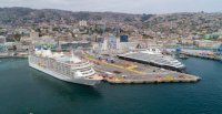 Scenic Eclipse II arriba por primera vez al puerto de Valparaíso en jornada de doble recalada de cruceros