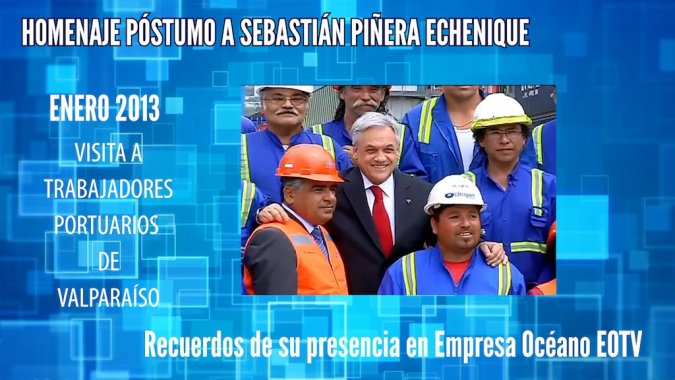 Homenaje póstumo de Empresa Océano EOTV al ex Presidente de la República, Sebastián Piñera Echenique.
