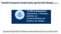 15 mil oficiales y tripulantes chilenos verían comprometido su trabajo si aprueba la apertura del cabotaje.
