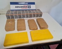 Aduana incauta casi 8 kilos de cocaína y pasta base y 30 frascos de ketamina