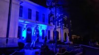 Frontis del Museo Marítimo Nacional se engalana de azul para celebrar el Día Marítimo Mundial