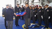 Liga Marítima de Chile entrega Pabellón de Combate a Rompehielos AGB-46 ‘Almirante Viel’ en solemne ceremonia